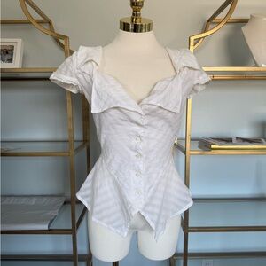 Vivienne Westwood white linen Monday Shirt